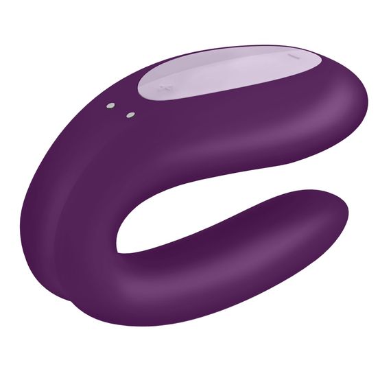 Смарт-вібратор для пар Satisfyer Double Joy Violet із широким кліторальним стимулятором | Зображення 5