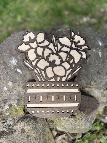 Настінна ключниця з дерева Дерев’яний органайзер для ключів Тримач для зберігання Персоналізація | Зображення 2