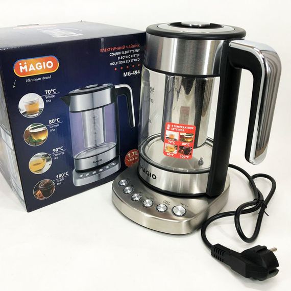 Електрочайник чайник з підсвічуванням, Вишуканий електрочайник, Чайник прозорий з підсвічуванням XR-58 | Зображення 2