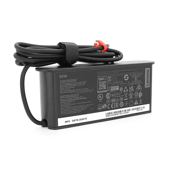 Блок живлення MERLION для ноутбука LENOVO 95W штекер Type-C, довжина 0,9м + кабель живлення | Зображення 1