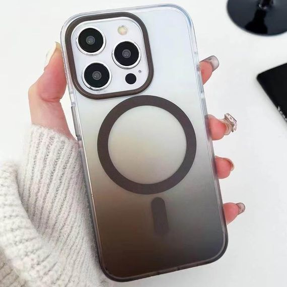 Чехол TPU+PC Phantom with MagSafe для Apple iPhone 16 Pro Max (6.9") Grey | Зображення 1