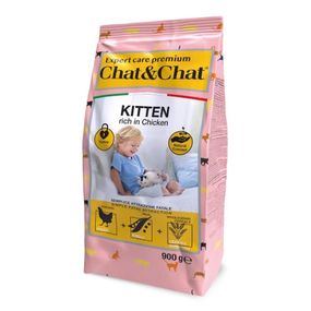 Сухий корм з куркою для кошенят Gheda Chat&Chat Expert Kitten With Chicken, 900 гр