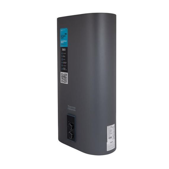 Водонагрівач електричний Thermo Alliance 80 л, Grey,  плоский вертикальний, сухий ТЕН 2 кВт (0,8+1,2) DT80V20GPDD2G | Зображення 3