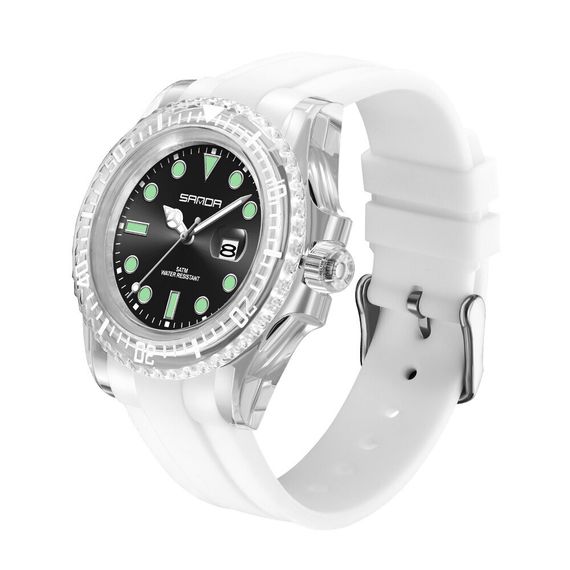 Жіночий годинник Sanda 9007 White-Black | Зображення 1