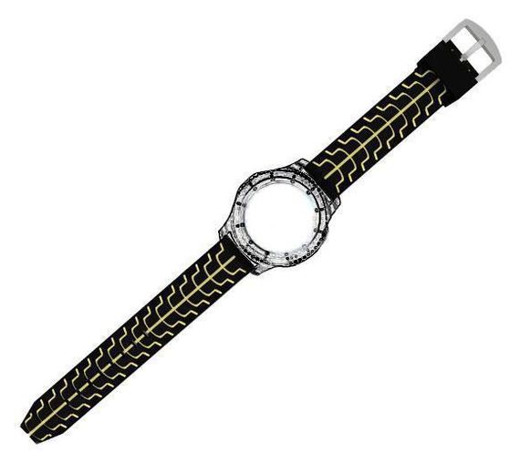 Силіконовий ремінець Primo Splint для годинника Samsung Galaxy Watch 46 mm SM-R800 - Black&Yellow | Зображення 1