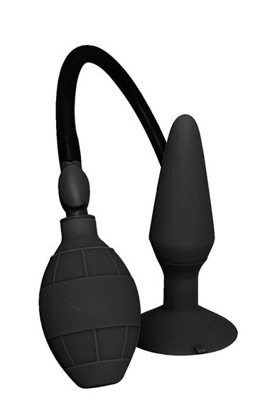 Анальний плаг розширювач із накачуванням Dream Toys Menzstuff Small Inflatable Plug чорний Sex Aura | Зображення 1