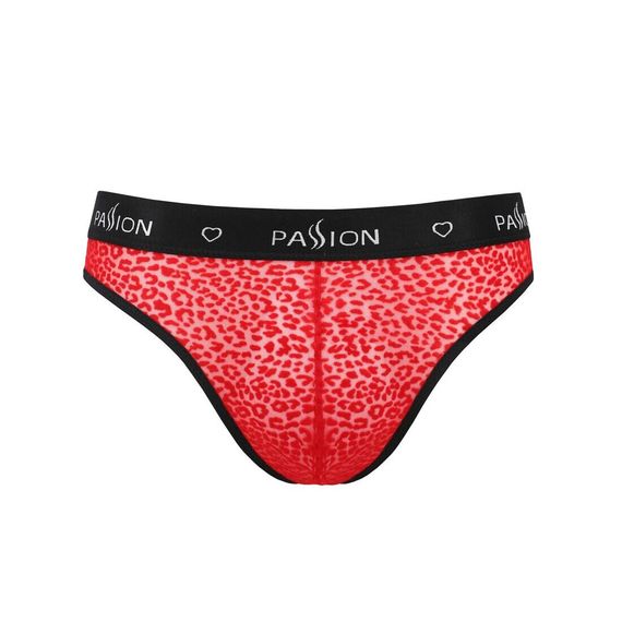 Чоловічі напівпрозорі труси Passion 031 SLIP MIKE XXL/XXXL Red, під леопард | Зображення 4