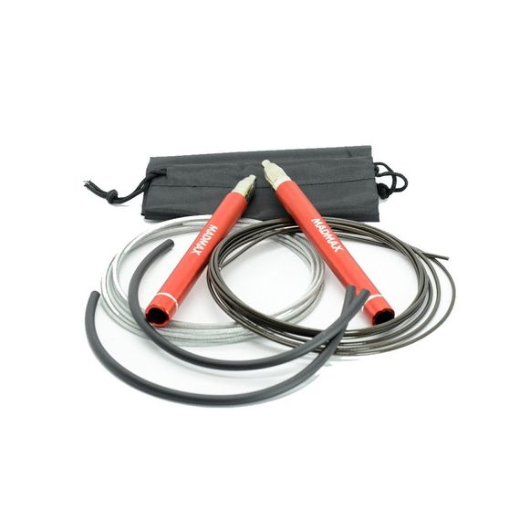 Скакалка скоростная на подшипниках алюминиевая Мадмакс MFA-286 Speed jump rope Red | Зображення 4