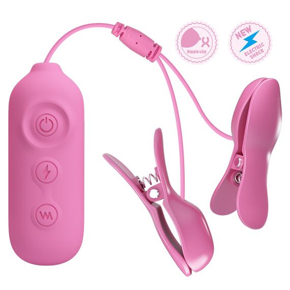 Зажимы для сосков PRETTY LOVE -NIPPLE CLIP, 7 vibration functions 3 electric shock functions Sex Aura | Зображення 9