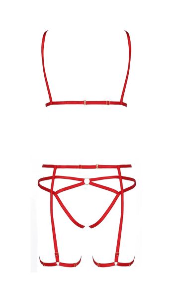 Комплект контурної білизни MAGALI SET WITH OPEN BRA red S/M - Passion | Зображення 4