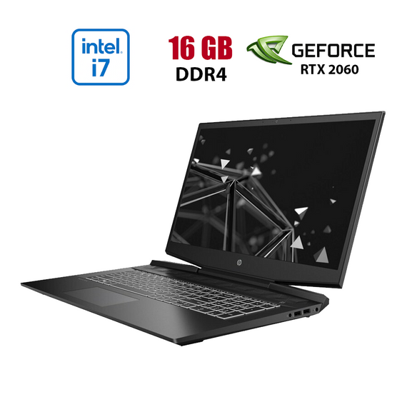 Игровой ноутбук Б-класс HP Pavilion Gaming 17-cd1104ur / 17.3" (1920x1080) IPS / Intel Core i7-10750H (6 (12) ядер по 2.6 - 5.0 GHz) / 16 GB DDR4 / 512 GB SSD / nVidia GeForce RTX 2060 Max-Q, 6 GB GDDR6, 192-bit / WebCam б/у