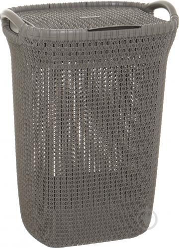 Корзина для белья пластиковая Curver Knit 57 л 03676 коричневая, прочная и удобная