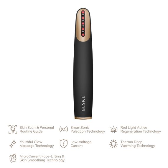 Пристрій для зміцнення і тонізації шкіри обличчя GESKE Skin Firming Wand 7в1 starlight, Сірий | Зображення 1