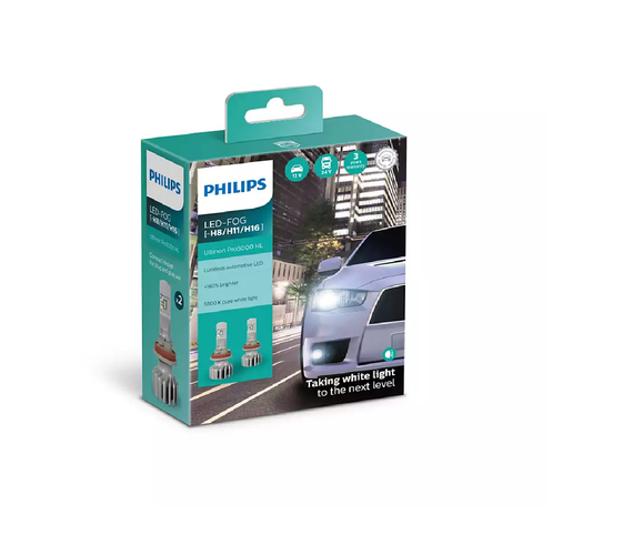 Комплект світлодіодних ламп PHILIPS H8/H11/H16 11366U50CWX2 LED Fog Ultinon Pro5000 +160% 12/24V | Зображення 1