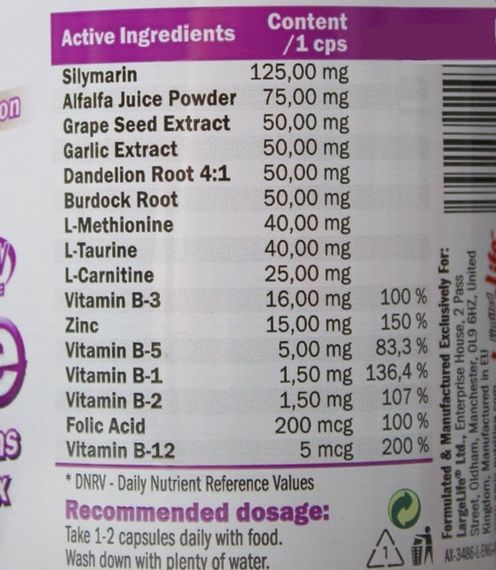 Комплекс для профилактики работы печени Amix Nutrition Liver Cleanse 100 Caps | Зображення 1