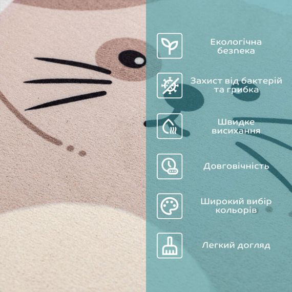 Вологопоглинаючий килимок 40х60х3мм Котик SW-00002564 | Зображення 3