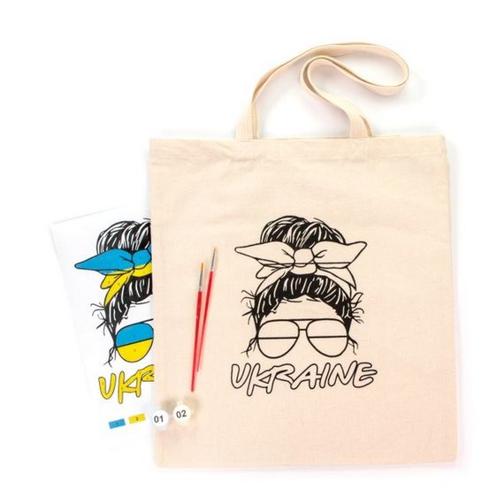 Набір для творчості екосумка-розмальовка "Ukraine" N0003602, 38х42 см | Зображення 1