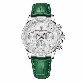Жіночий годинник Pagani Design PD-1730 Silver-Green