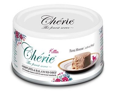 Влажный корм для котят с тунцом Cherie Complete & Balanced Tuna Mousse Kitten, 80 гр