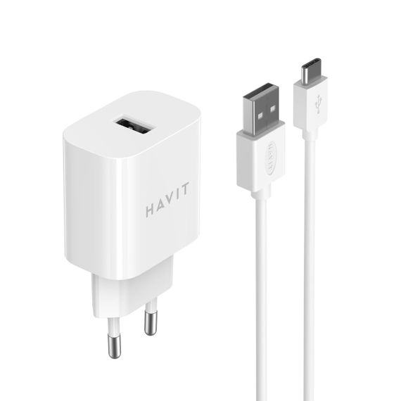 Зарядний пристрій HAVІT HV-ST113 USB з кабелем Type-C