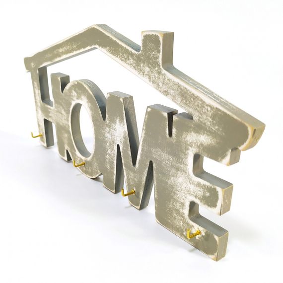 Ключница Home Мастерская мистера Томаса 30см х 14см Фанера Серый состаренный | Зображення 2