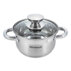 Каструля нержавіюча сталь 1,7л 16*9,5см з кришкою 100511 Ofenbach