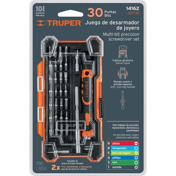 Набор отверток прецизионных 32 шт Truper (JOY-32) | Зображення 1