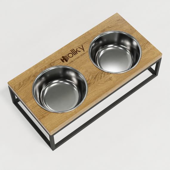 Миски на підставці для середніх собак та великих котів Hollky Base M (2 × 0,95 л) BM-422110-GRNT | Зображення 7