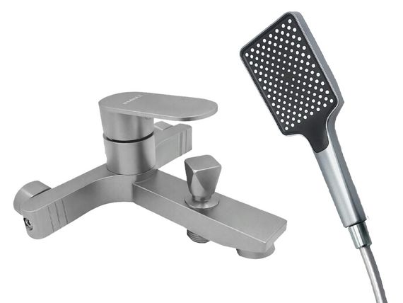 Змішувач для ванни  короткий гусак MILLZ срібло MRS-AL-F2(Silver) 1/10