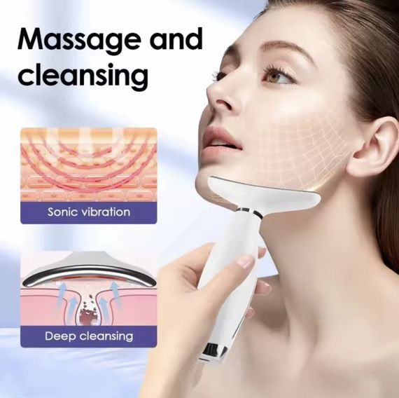 7в1 LED Масажер для шиї та обличчя з підігрівом NeckLift Pro — Антивіковий ліфтинг + 7 кольорів світлотерапії | Зображення 8