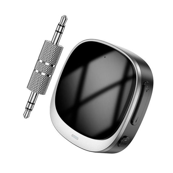 Bluetooth аудіо ресивер Hoco E80 Travel (AUX 3.5mm) Black | Зображення 1