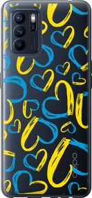 Чехол на Oppo Reno6 Z Сердца UA "5292u-2477-17620"