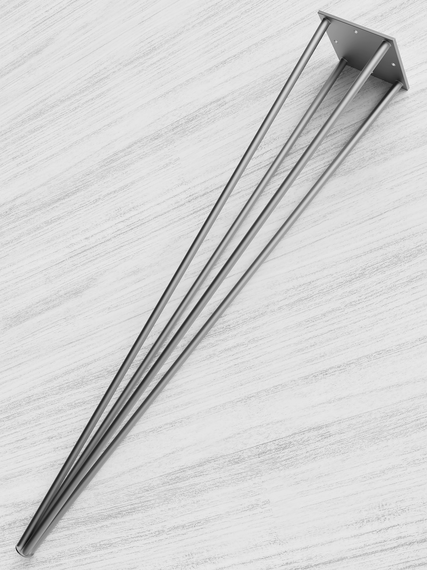 Ножка - шпилька для стола из металла H=730mm Серый