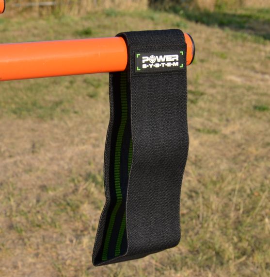 Тканева гумка для фітнесу та спорту Павер сістем PS-4092 Booty Band LVL 2 Black/Green (d_80 см. навантаження | Зображення 6
