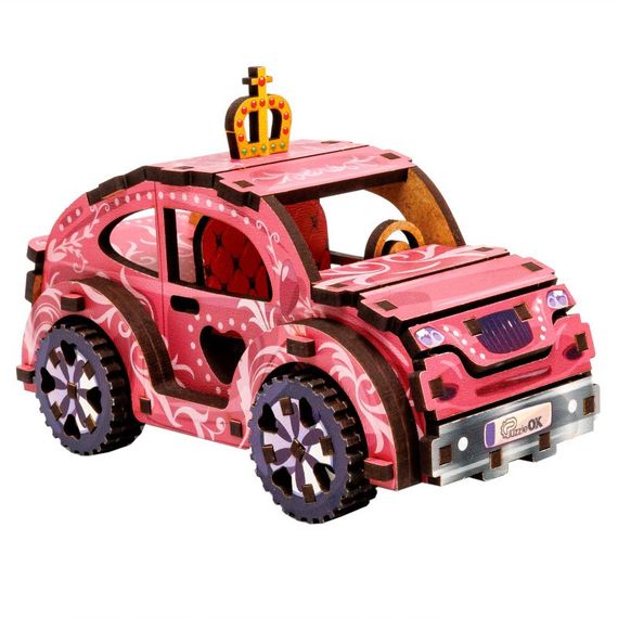 Дерев'яний 3D конструктор "Turbo Princess" Puz-00969, 70 деталей | Зображення 4