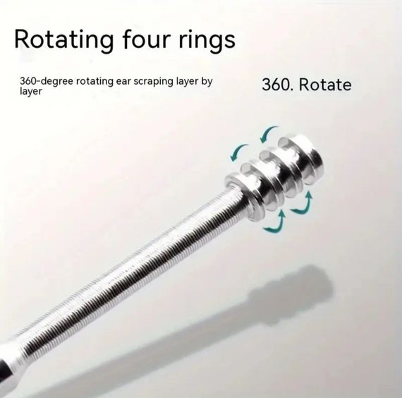 Набір для чищення вух і видалення вушної сірки із 6 інструментів. Фіолетовий | Зображення 5