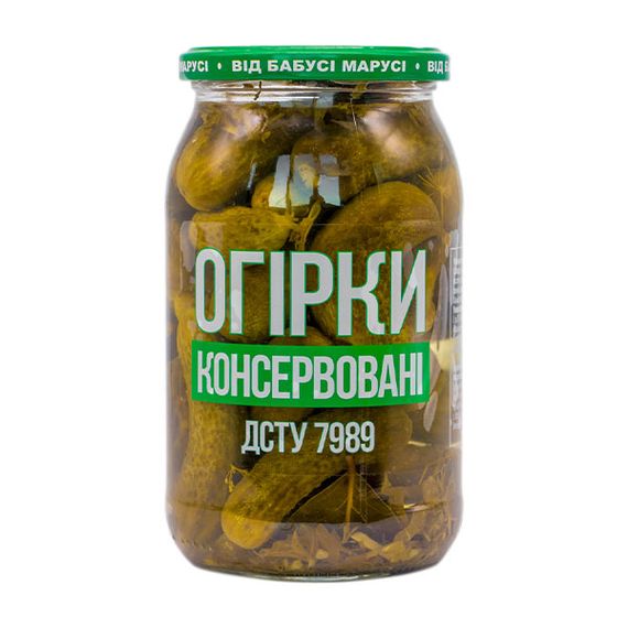 Огірки консервовані Бабусі Марусі 500 г