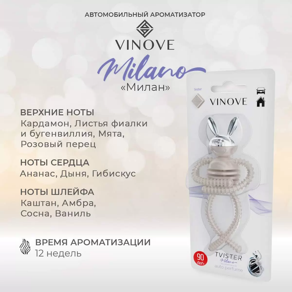 Ароматизатор для автомобіля Мілан TVISTER VINOVE | Зображення 3