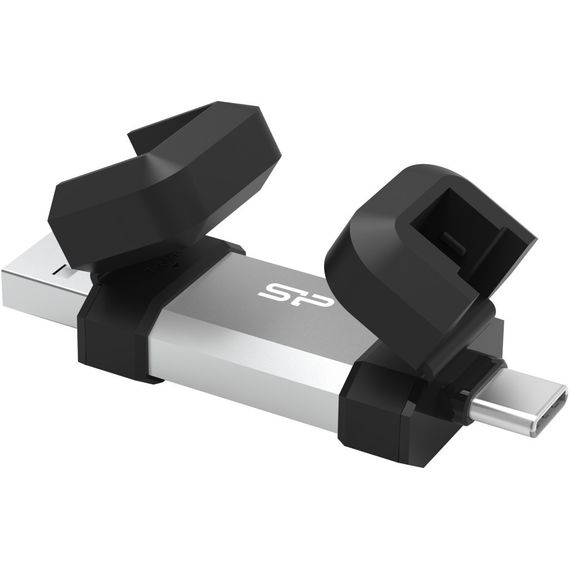 USB флеш накопичувач Silicon Power USB 64G SILICON POWER usb3.2+TypeC Mobile C51 (SP064GBUC3C51V1S) | Зображення 1