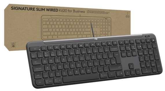 Клавіатура Logitech Signature Slim K620 Wired Keyboard for Business - GRAPHITE (920-013333)