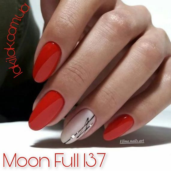 Гель-лак Moon Full №137 класичний червоний 8мл | Зображення 1