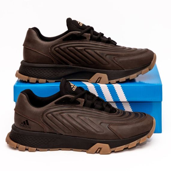 шкіряні кросівки Adidas  коричневі | Зображення 3