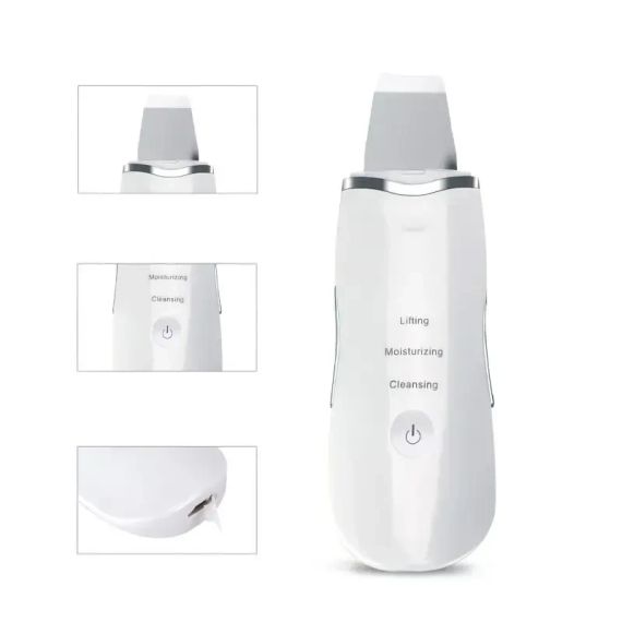 Ультразвуковой скраббер портативный для чистки лица Face Cleaner 8816 / Очиститель поров / Скрабер лифтинг | Зображення 1