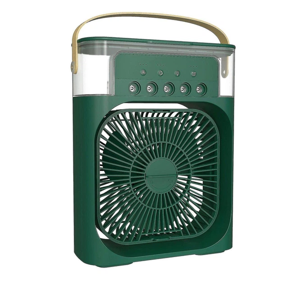 Вентилятор кондиционер увлажнитель 3в1 с контейнером для льда Mini Portable USB Air Cooling Fan 9418 Зеленый | Зображення 3