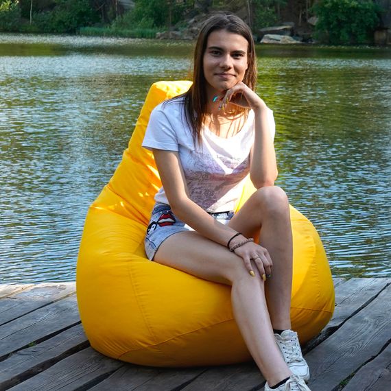 Крісло Мішок Груша Оксфорд XL 120х85 Жовтий | Зображення 2