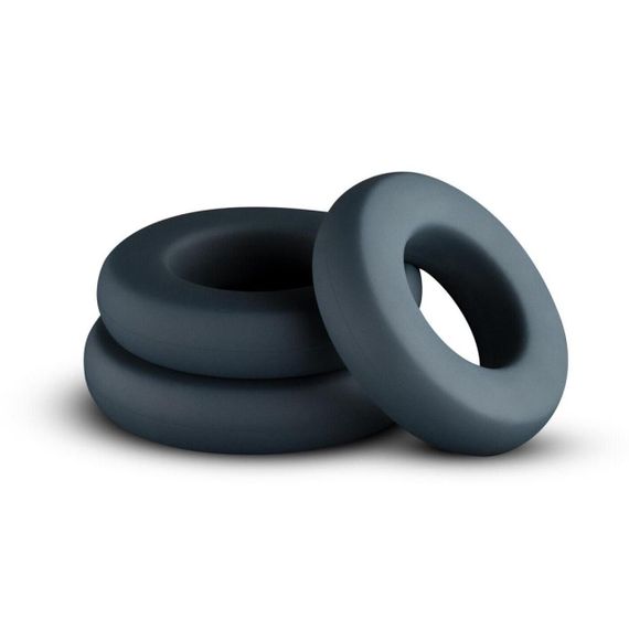 Набір ерекційних кілець Boners 3-Piece Hefty Cock Ring Set, діаметр 3,2 см, 3,8 см та 4,5 см Sex Aura