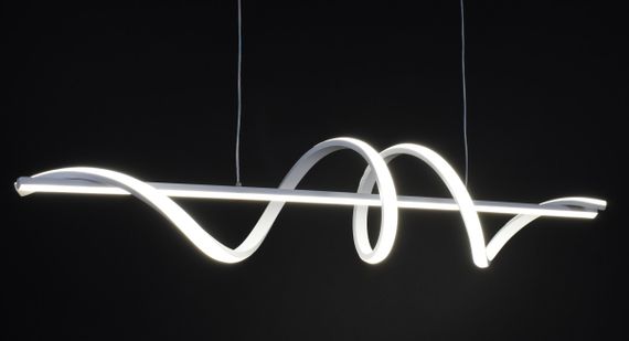 Люстра світлодіодна підвісна LED світильник для квартири на стелю лед 27335 Білий 30-100х20х100 см. | Зображення 7