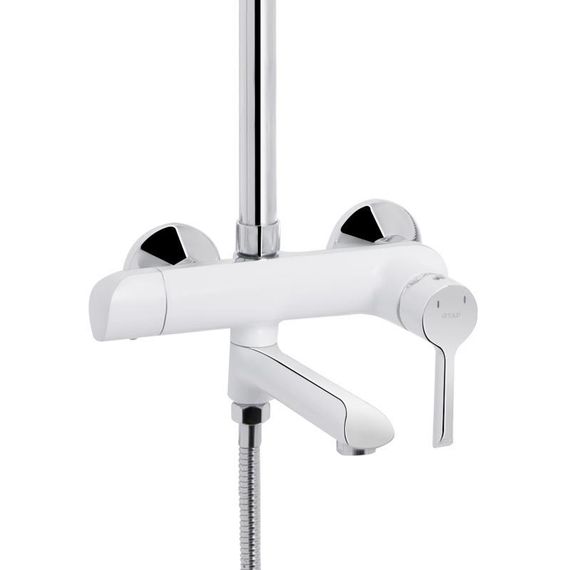 Душевая система универсальная Qtap Grand на три потребителя (с изливом) QTGRAWCR1004 Chrome/White | Зображення 2