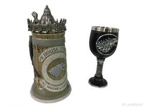 Подарочный Набор Кружка Game Of Thrones House Stark Игра Престолов Дом Старков и Бокал...