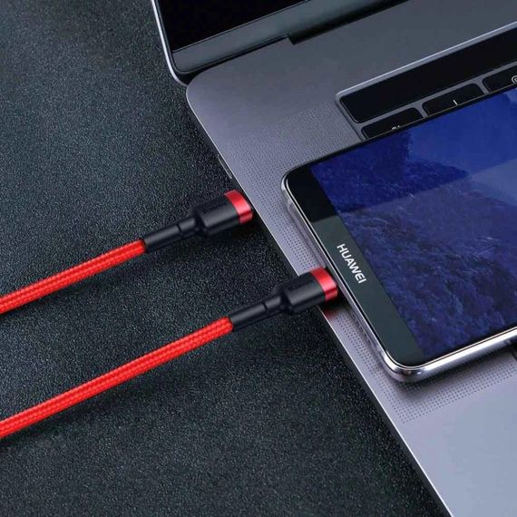 Кабель Baseus Cafule USB Cable Type-C-Type-C 3A 1m Red | Зображення 3